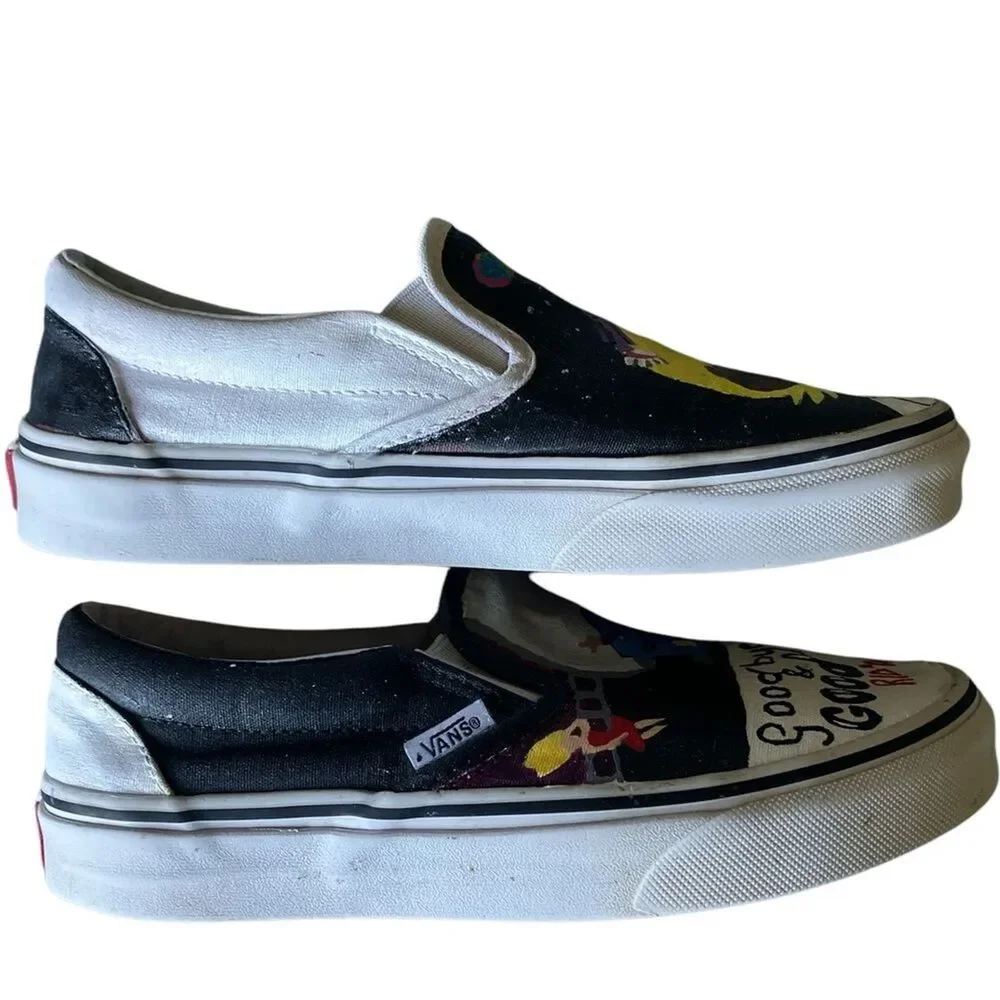 Vans Size 6 Hand Painted Rap Street Style Music Art
